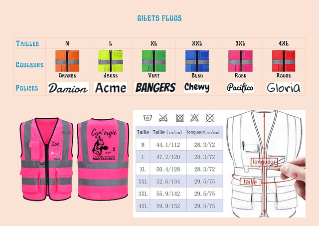 Gilet fluo personnalisé
